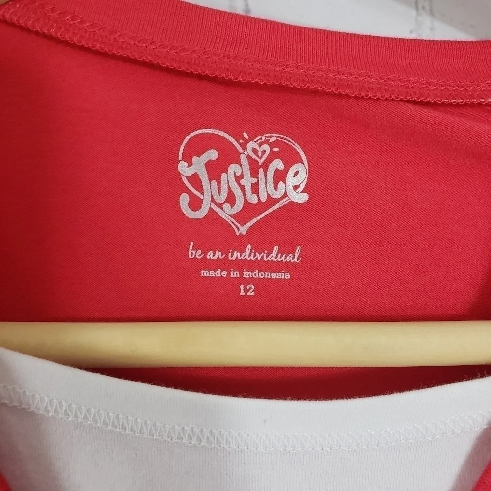JUSTICE Long Sleeve Ruffled Top Size 12